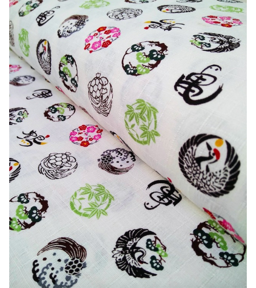 Japanese dobby fabric 'Kamon'.