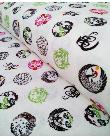 Japanese dobby fabric 'Kamon'.
