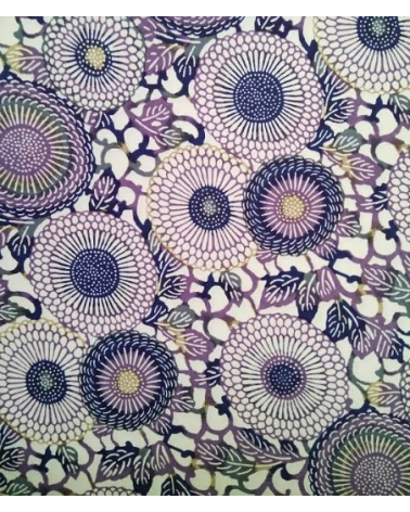 Papel washi chiyogami arabesco en tonos violáceos