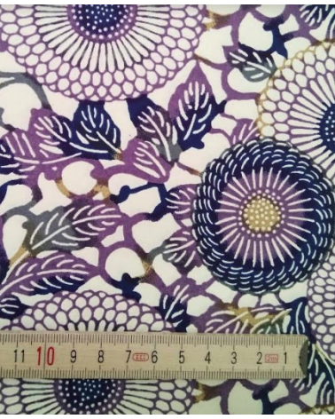 Papel washi chiyogami arabesco en tonos violáceos