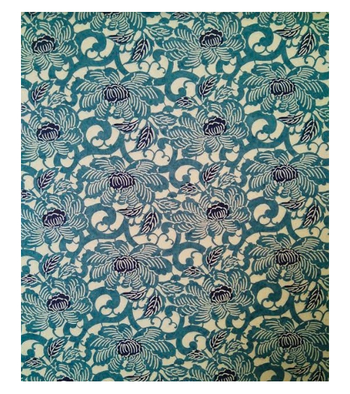 Papel washi chiyogami arabesco en azules