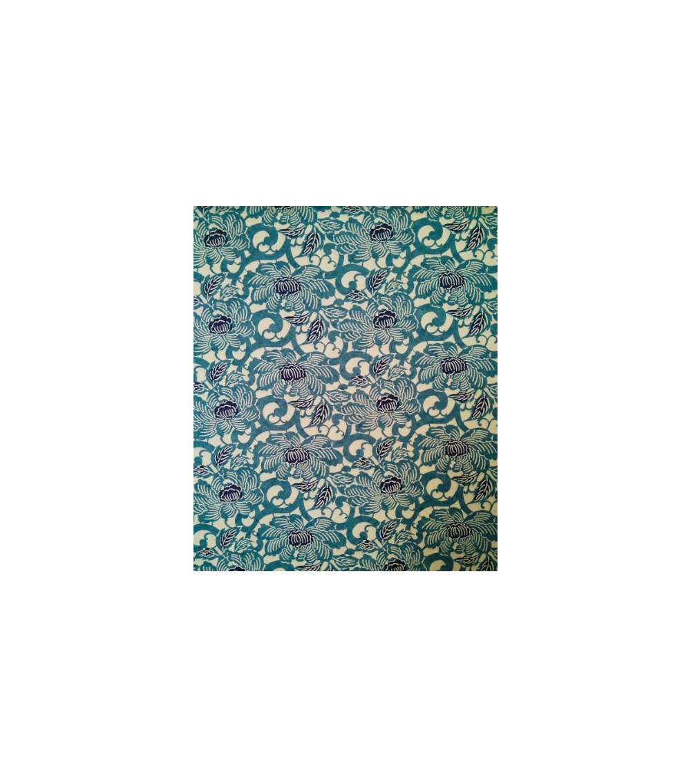Papel washi chiyogami arabesco en azules