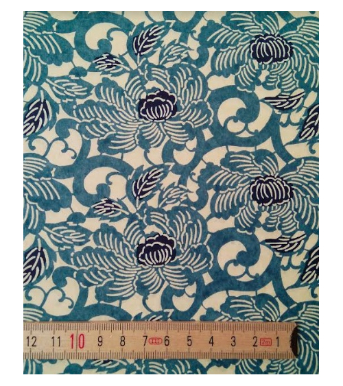 Papel washi chiyogami arabesco en azules