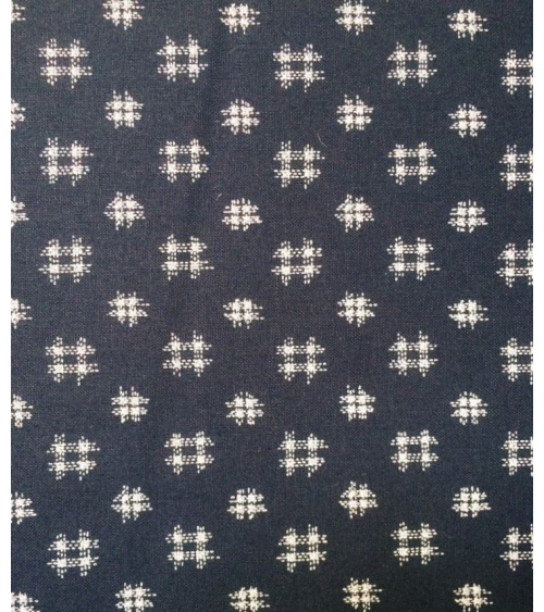 Japanese cotton fabric. Igeta over indigo blue
