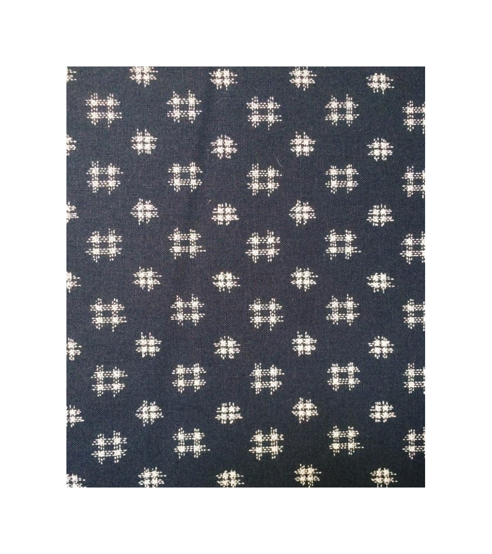 Japanese cotton fabric. Igeta over indigo blue