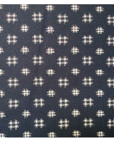 Japanese cotton fabric. Igeta over indigo blue