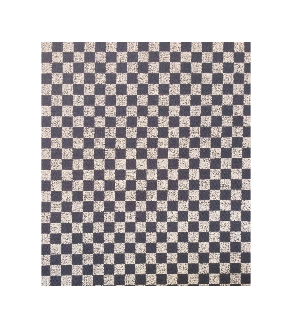 Japanese cotton fabric. Ichimatsu over indigo blue