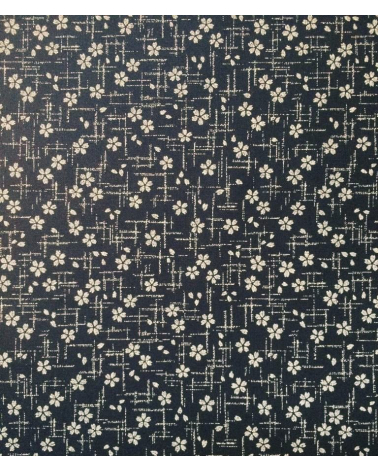 Tela japonesa. Sakuras sobre azul índigo