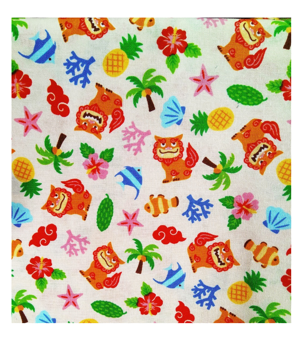Japanese fabric. 'Okinawa' white.