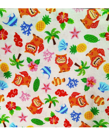 Japanese fabric. 'Okinawa' white.