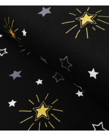 Tela japonesa. Estrellas sobre fondo negro