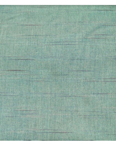 Yarn dyed fabric. Bluish stripes.