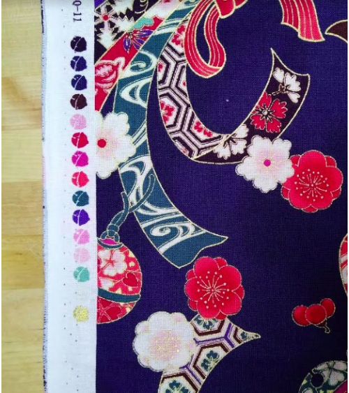 Japanese fabric. Tabane noshi over dark blue.