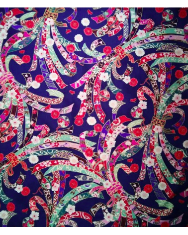 Japanese fabric. Tabane noshi over dark blue.