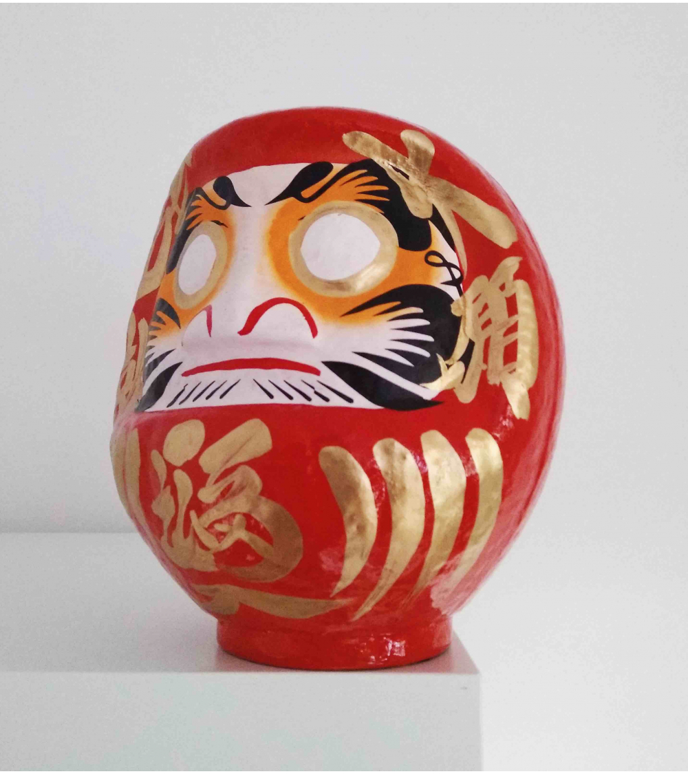 Amuleto daruma rojo 18 cm.