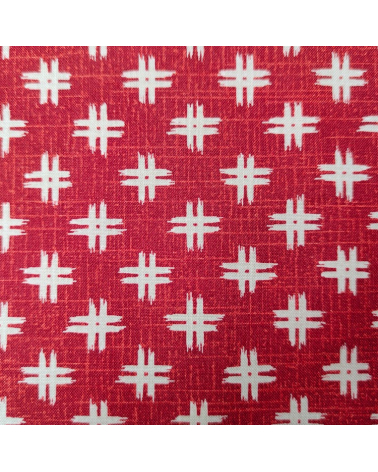Japanese 'Igeta' cotton fabric over red