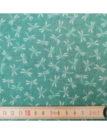 Japanese 'Tonbo' cotton fabric over mint green.