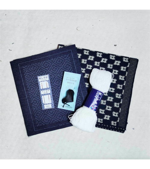 Kit de iniciación sashiko (bordado japonés).