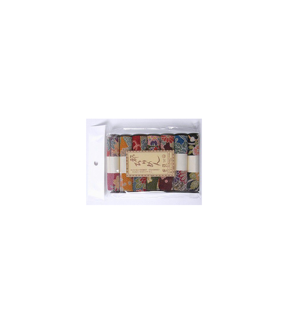 Set de 7 rollos chirimen con motivos vintage