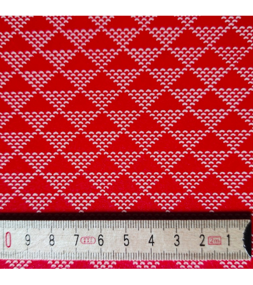 Papel chiyogami laca Uroko rojo y blanco