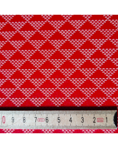 Papel chiyogami laca Uroko rojo y blanco