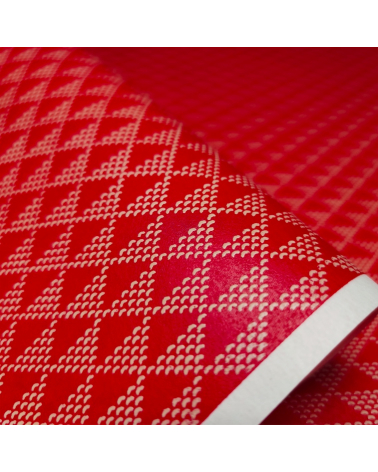 Papel chiyogami laca Uroko rojo y blanco