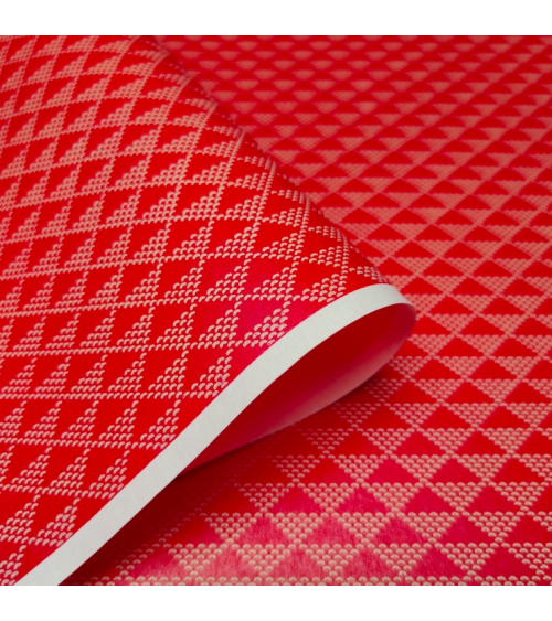 Papel chiyogami laca Uroko rojo y blanco