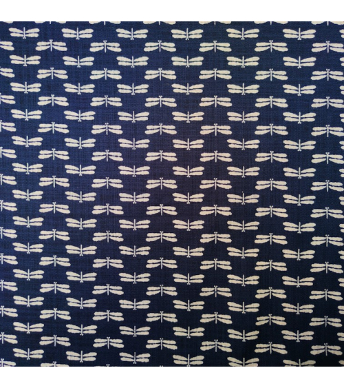 Tela japonesa Rustic Indigo. "Tonbo" (Libélula)