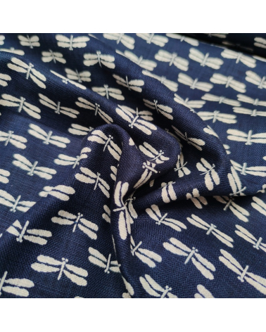 Tela japonesa Rustic Indigo. "Tonbo" (Libélula)