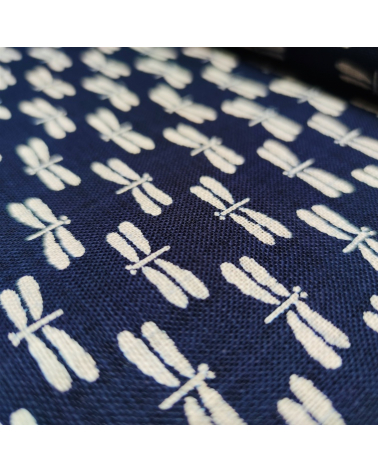 Tela japonesa Rustic Indigo. "Tonbo" (Libélula)