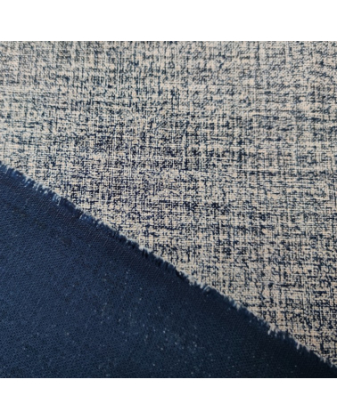 Tela japonesa Rustic Indigo jaspeada.