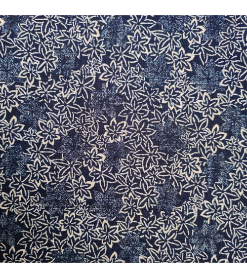 Tela japonesa Rustic Indigo. "Momiji"