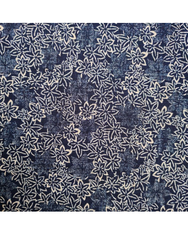 Tela japonesa Rustic Indigo. "Momiji"