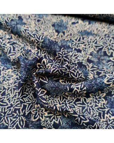 Tela japonesa Rustic Indigo. "Momiji"