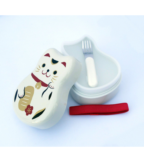 Bento box (Lunch box) neko blanco
