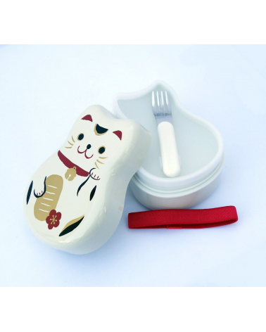 Bento box (Lunch box) neko blanco