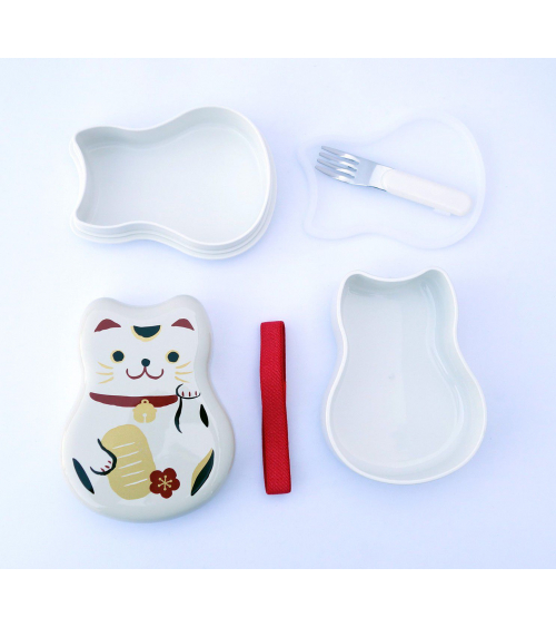 Bento box (Lunch box) neko blanco