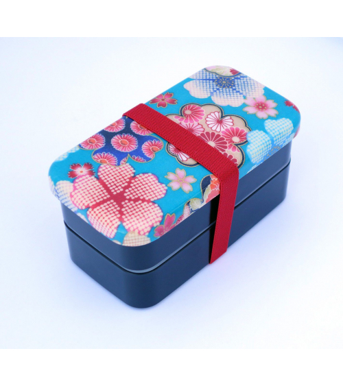 Bento box (Lunch box) yuzen azul