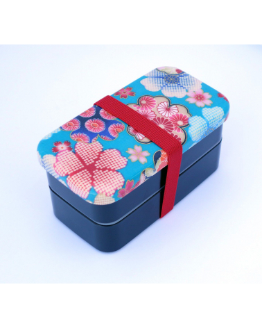 Bento box (Lunch box) yuzen azul