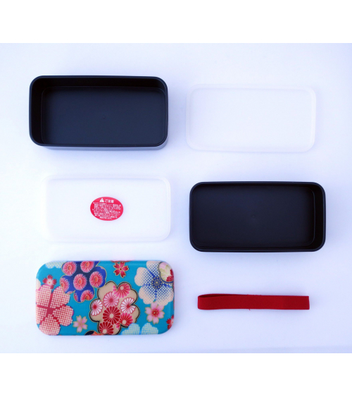 Bento box (Lunch box) yuzen azul