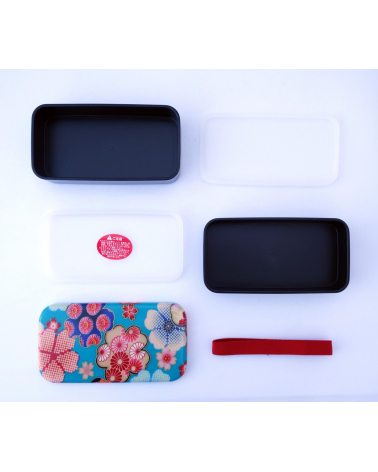 Bento box (Lunch box) yuzen azul