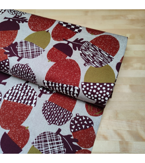 Tela japonesa Oxford fino "Bellotas".