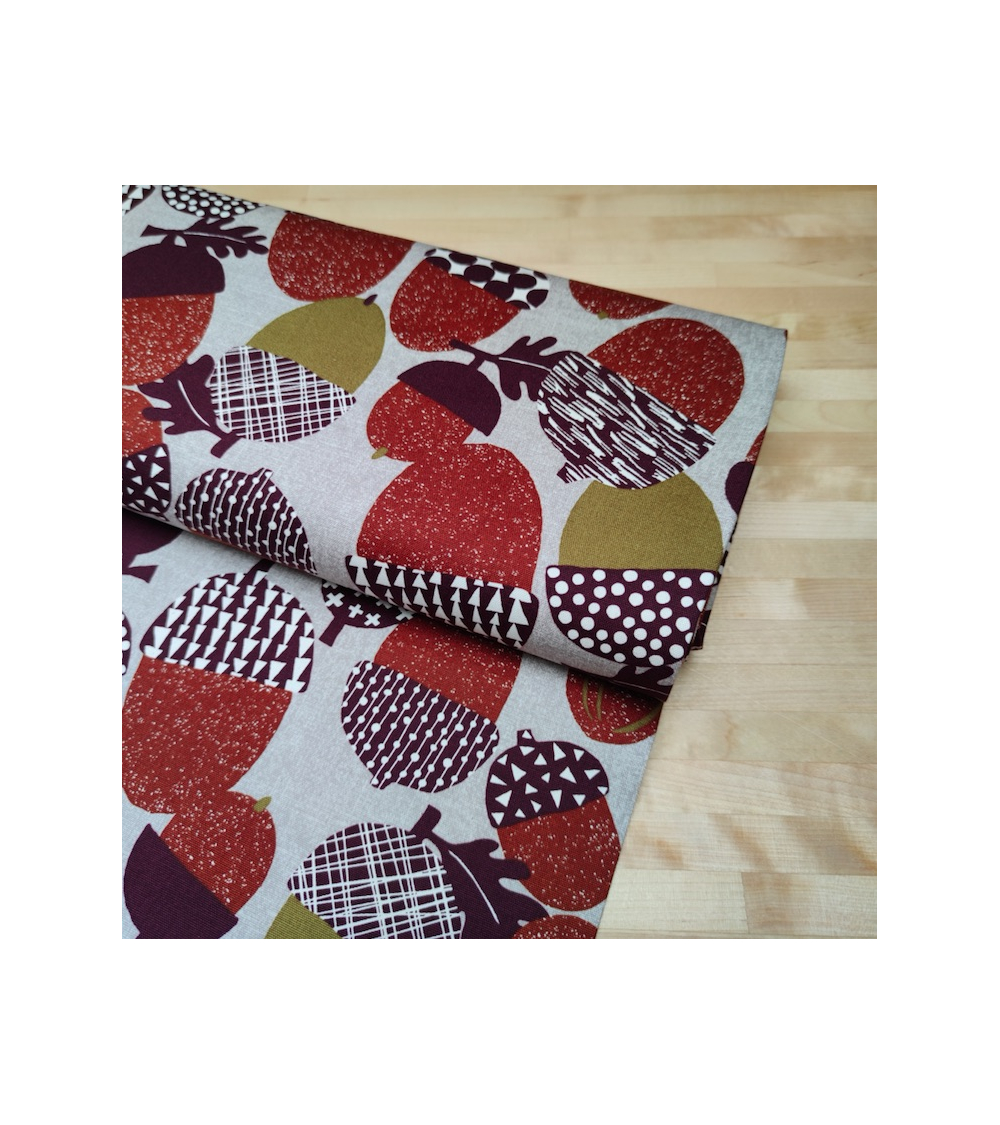 Tela japonesa Oxford fino "Bellotas".