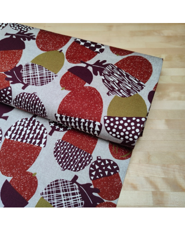 Tela japonesa Oxford fino "Bellotas".