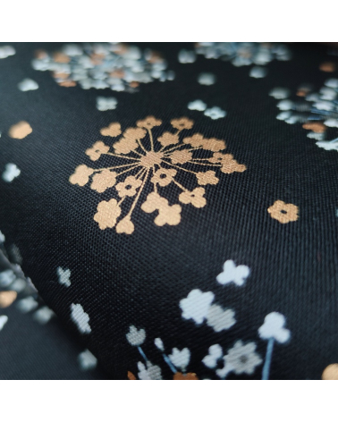 Tela japonesa Oxford fino "Ramilletes dorados".