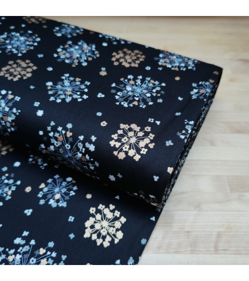 Light Oxford fabric "Golden Bouquets".
