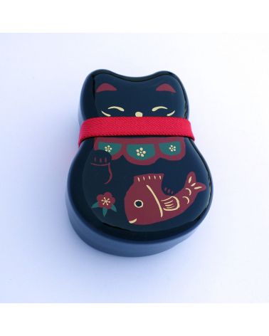 Bento box (Lunch box) neko negro