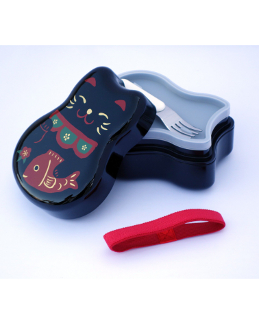 Bento box (Lunch box) neko negro