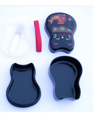 Bento box (Lunch box) neko negro