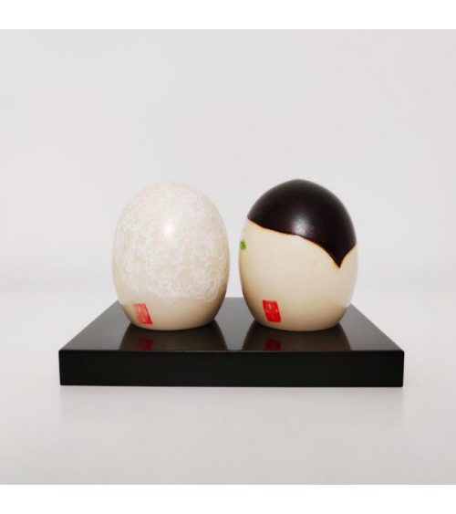 Couple of creative Kokeshi Bride and Groom (Wedding)